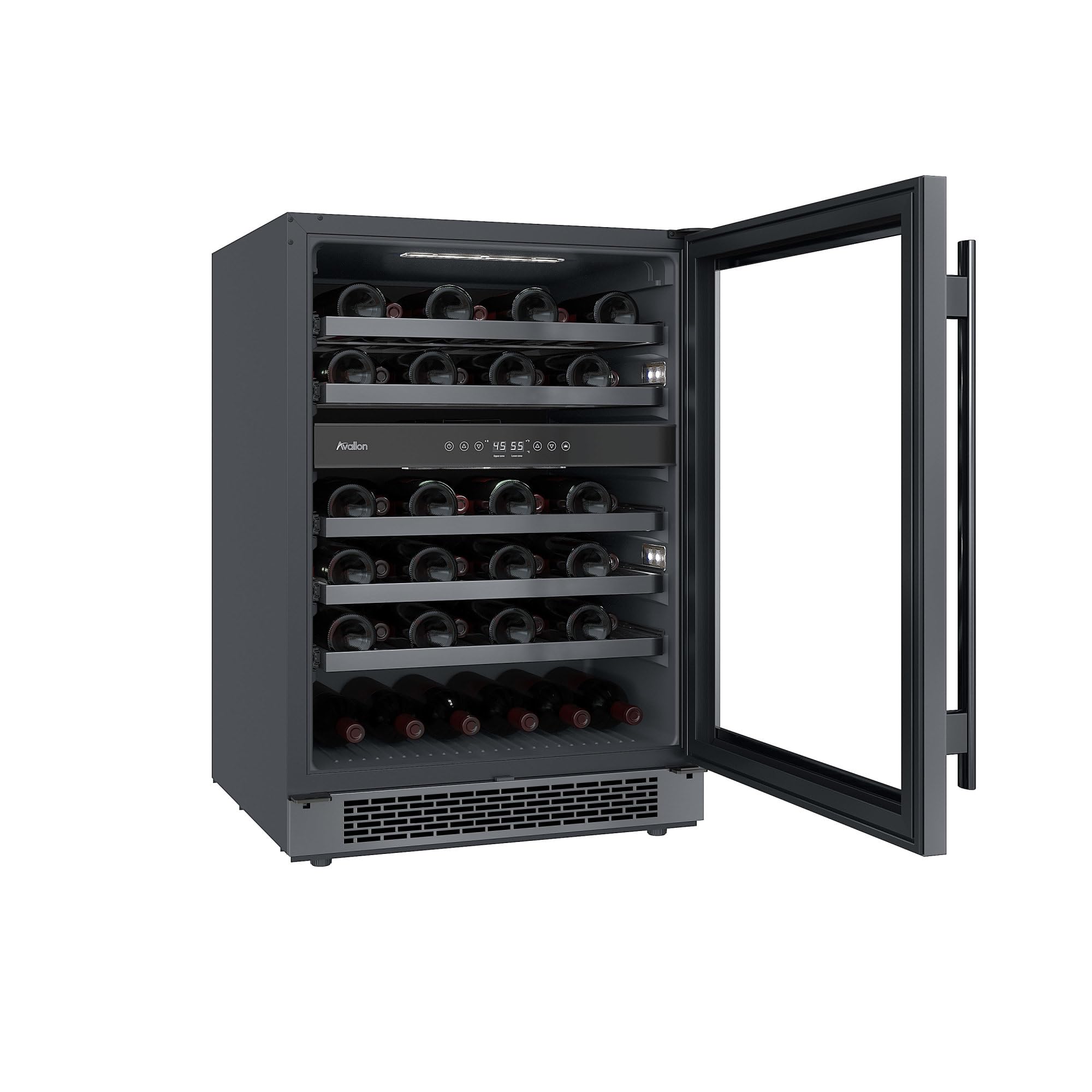 Avallon Awc242dprsrh 24 Inch Wide 45 Bottle Capacity Dual Zone Wine Cooler With Right Swing Door on Fridge.com - View 5