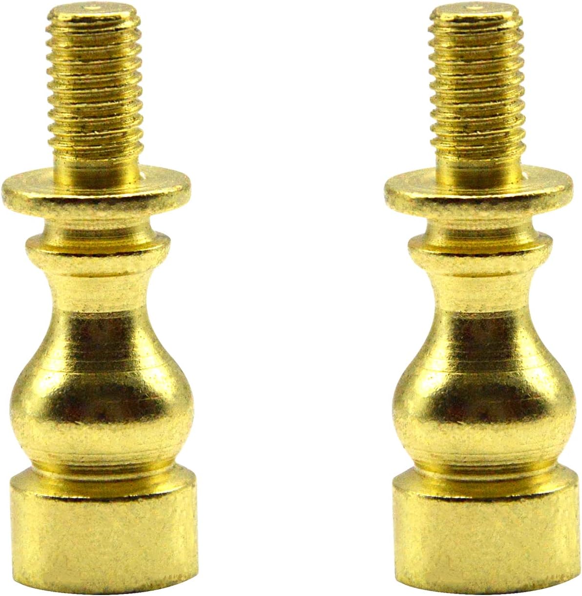 ECUDIS Lamp Shade Risers Lamp Finial Extender, 2 Pack (Brass, 1 Inch