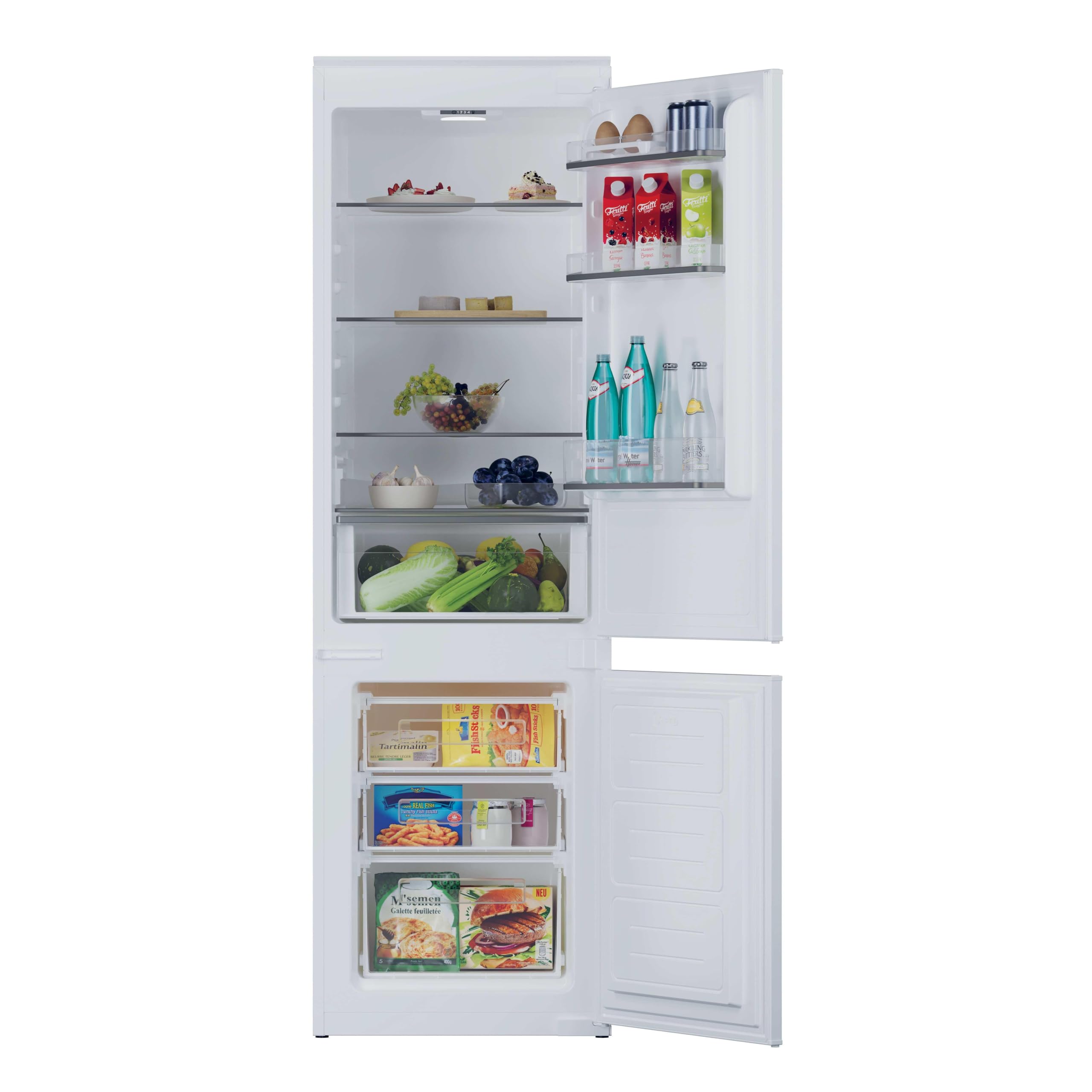 Hoover Hobbml18Ek Two Door Combi Built In Fridge Freezer White