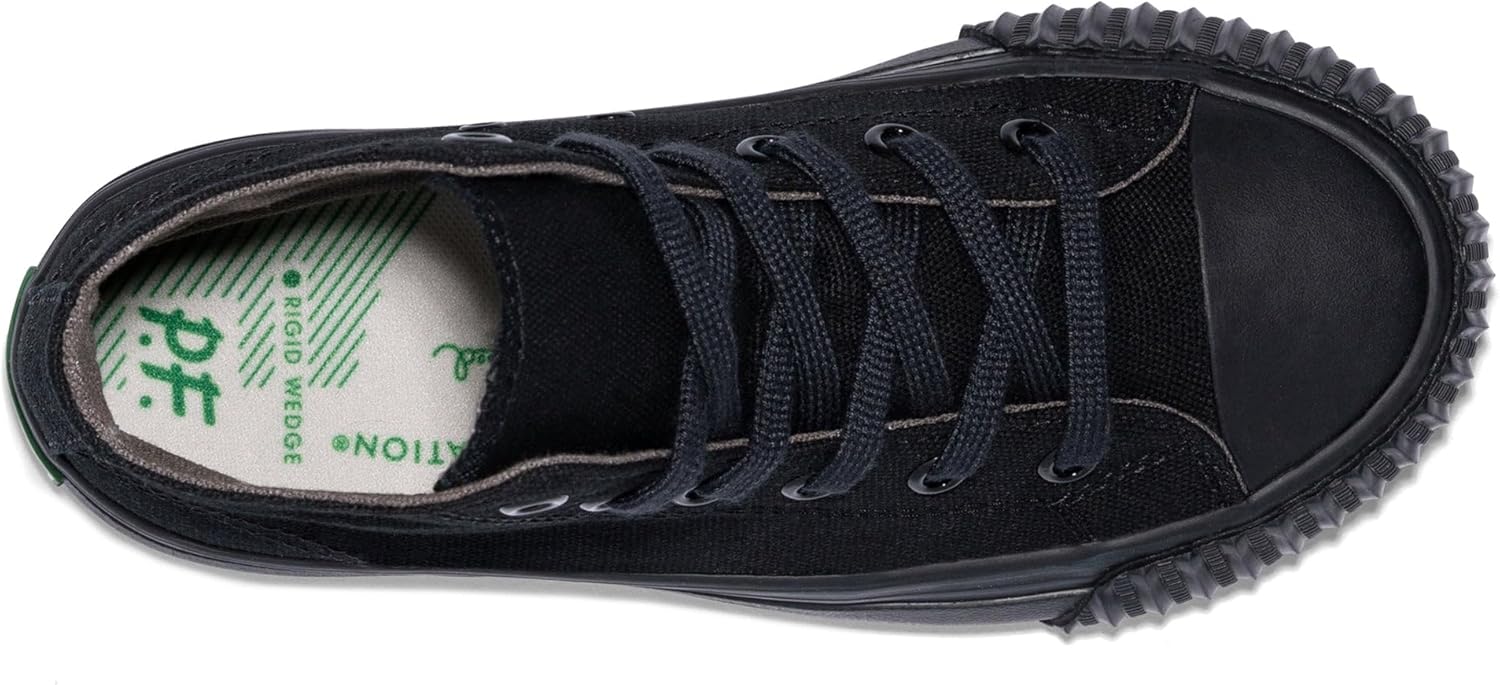PF Flyers 1993 Kids Black High Top Sneakers, Original Canvas Athletic Shoe, Unisex Kids All Black Shoes - Image 5