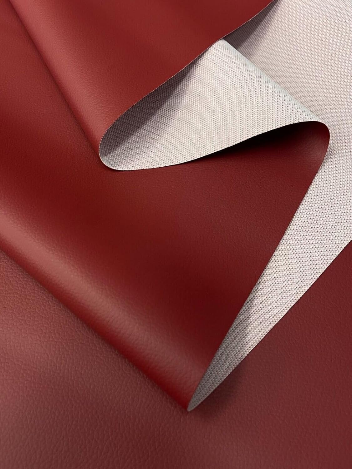 by The Yard Vinyl Fabric Faux Leather Automotive Car Upholstery 56" Wide Continuous by Yard (Wine red)