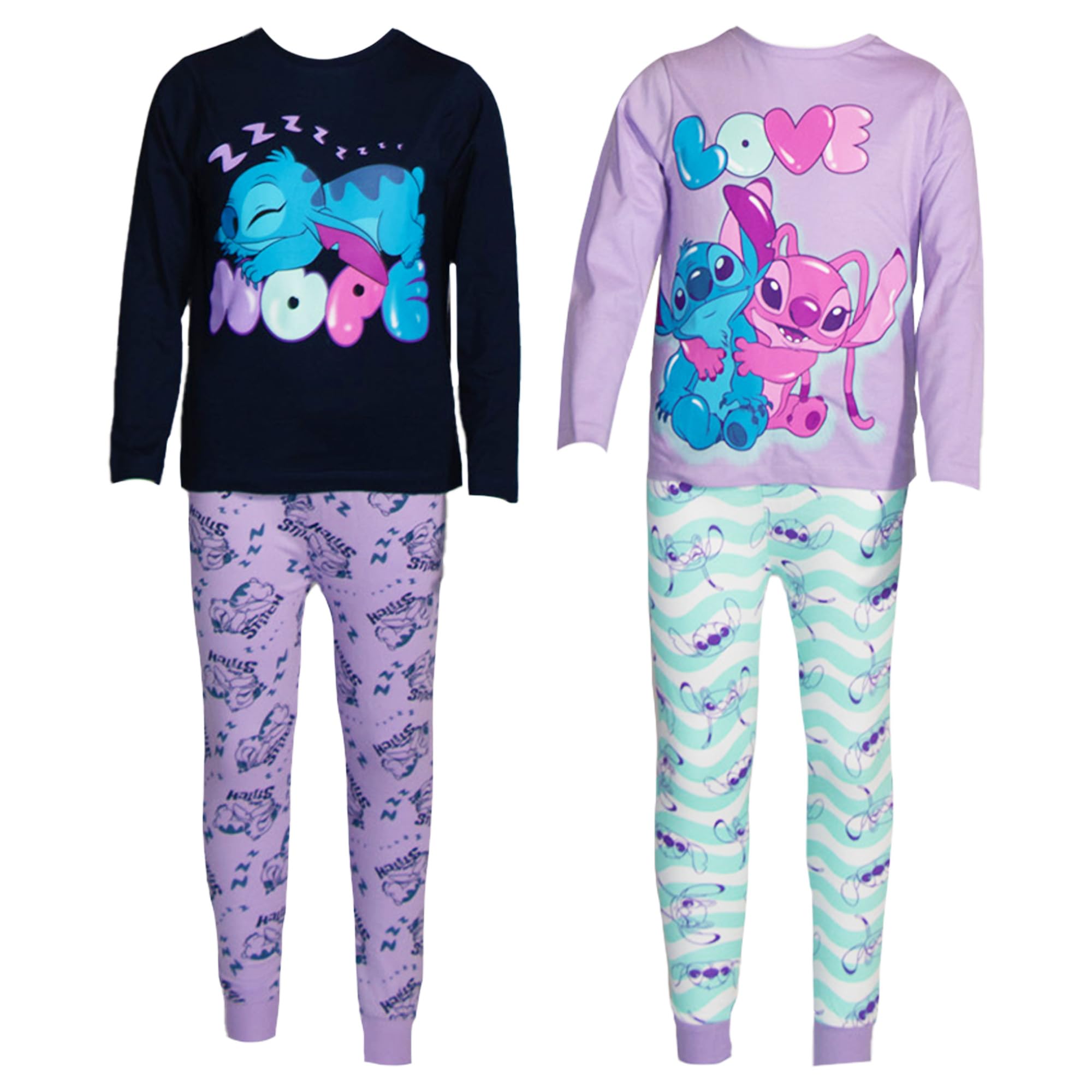 Disney Stitch - Conjunto de pijama para niños, tallas de 13 a 14 años, Diseño de puntada, 13-14 años
