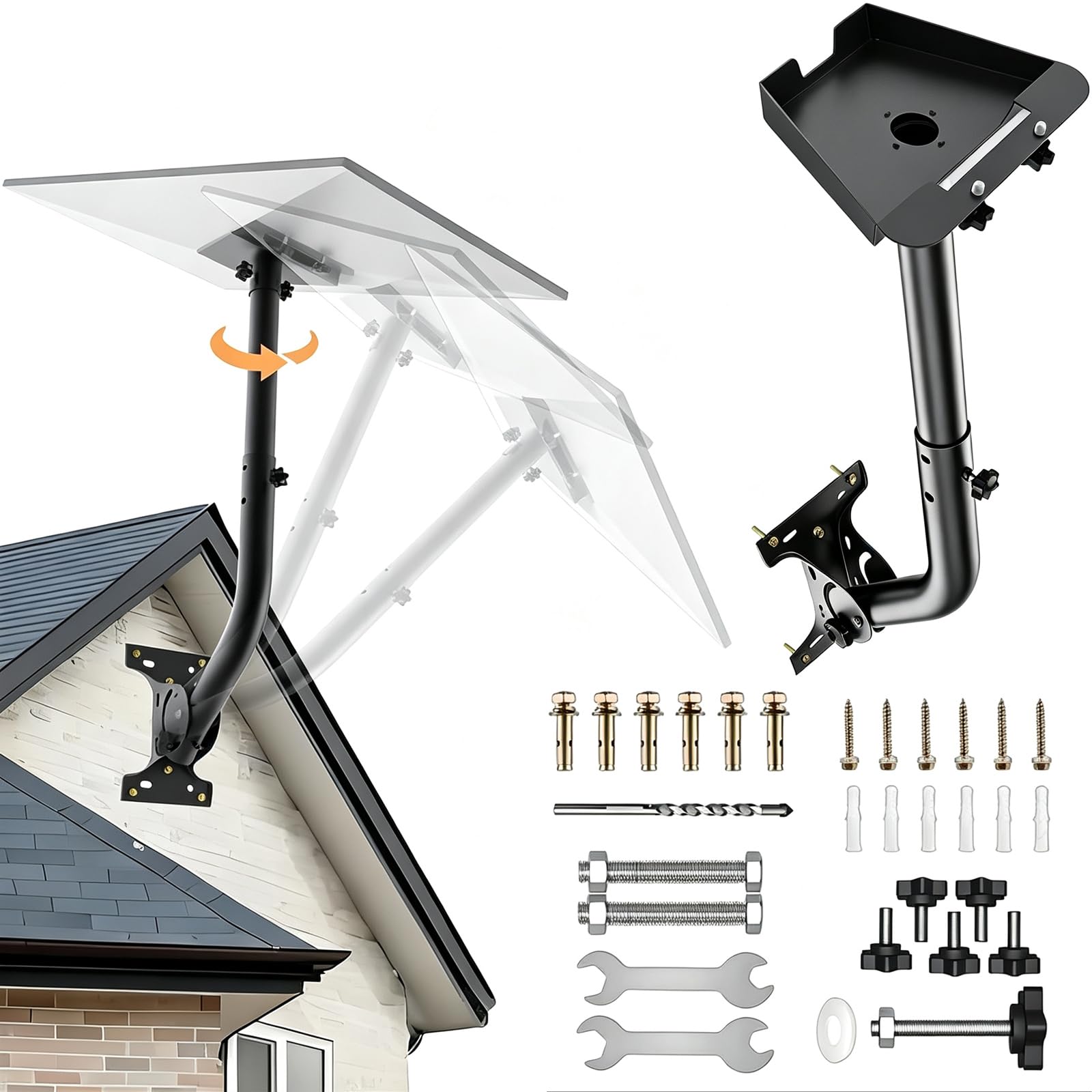 View 1 of Starlink Mount for Gen 3& Gen 4/4X, 360° Adjustable with Widened Base