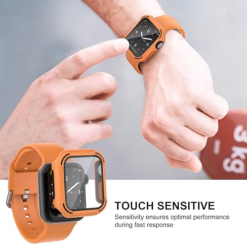 Vista 34 de Recoppa Funda resistente para Apple Watch de 1.732 pulgadas Series SE 6/5/4 con protector de pantalla, duradera serie Quattro Pro Series a prueba