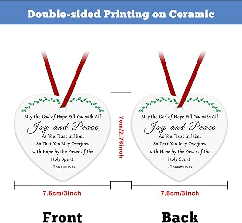 Vista 30 de Regalos de aliento cristiano para mujeres y hombres, adorno de Navidad, regalo inspirador de versículo bíblico, regalo de bautismo Josué 1:9 para Sé