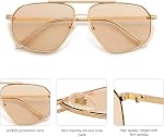 SOJOS Retro Hexagon Aviator Sunglasses for Women Men Trendy Vintage UV400 Protection Shades SJ1200