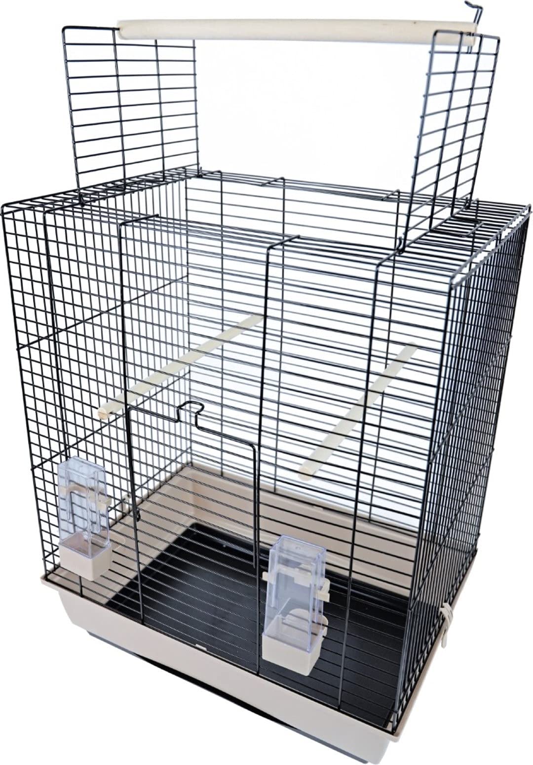 Interzoo Vogelkäfig Big Ara Schwarz/Beige