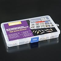 Vista 6 de Swpeet Juego de 36 núcleos de válvula de aire acondicionado R12 R134a, incluye surtido R12 R134a núcleo de válvula de refrigeración Núcleos