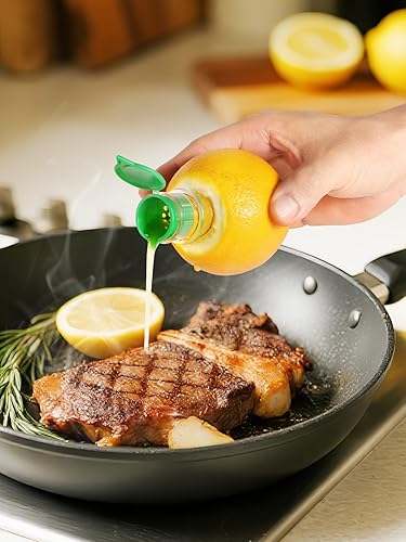 Miniatura 7 de Exprimidor de limón con tapa de rosca, 4 exprimidores manuales con filtro, exprimidor portátil de cítricos para limón, lima, naranja, exprimidor de