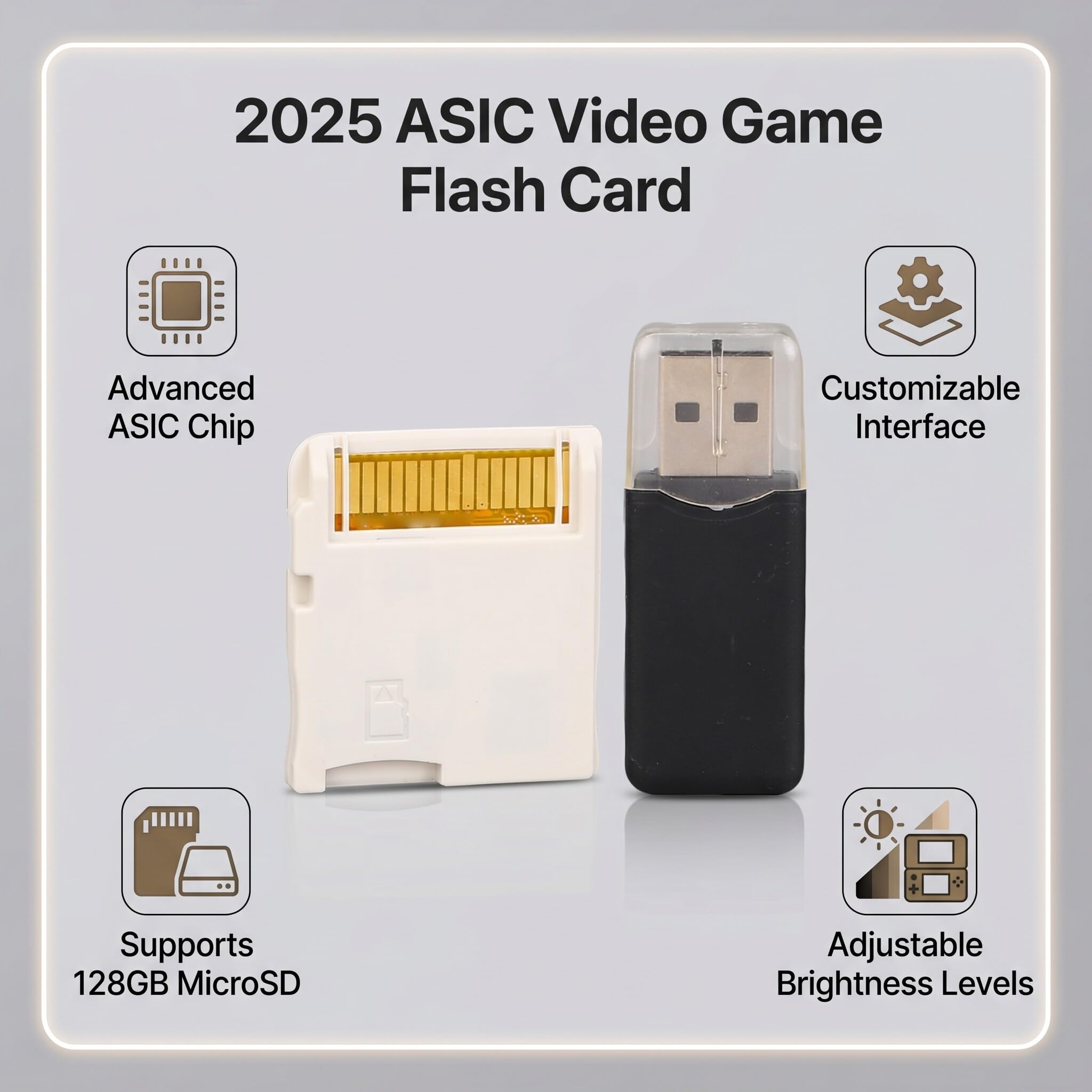 Yosoo Health Gear Tarjeta Flash para 2DS 3DS, Tarjeta de Memoria Flash para Juegos con Lector de Tarjetas, Compatible con DSi XL 3DS XL New 2DS, Chip ASIC (White)