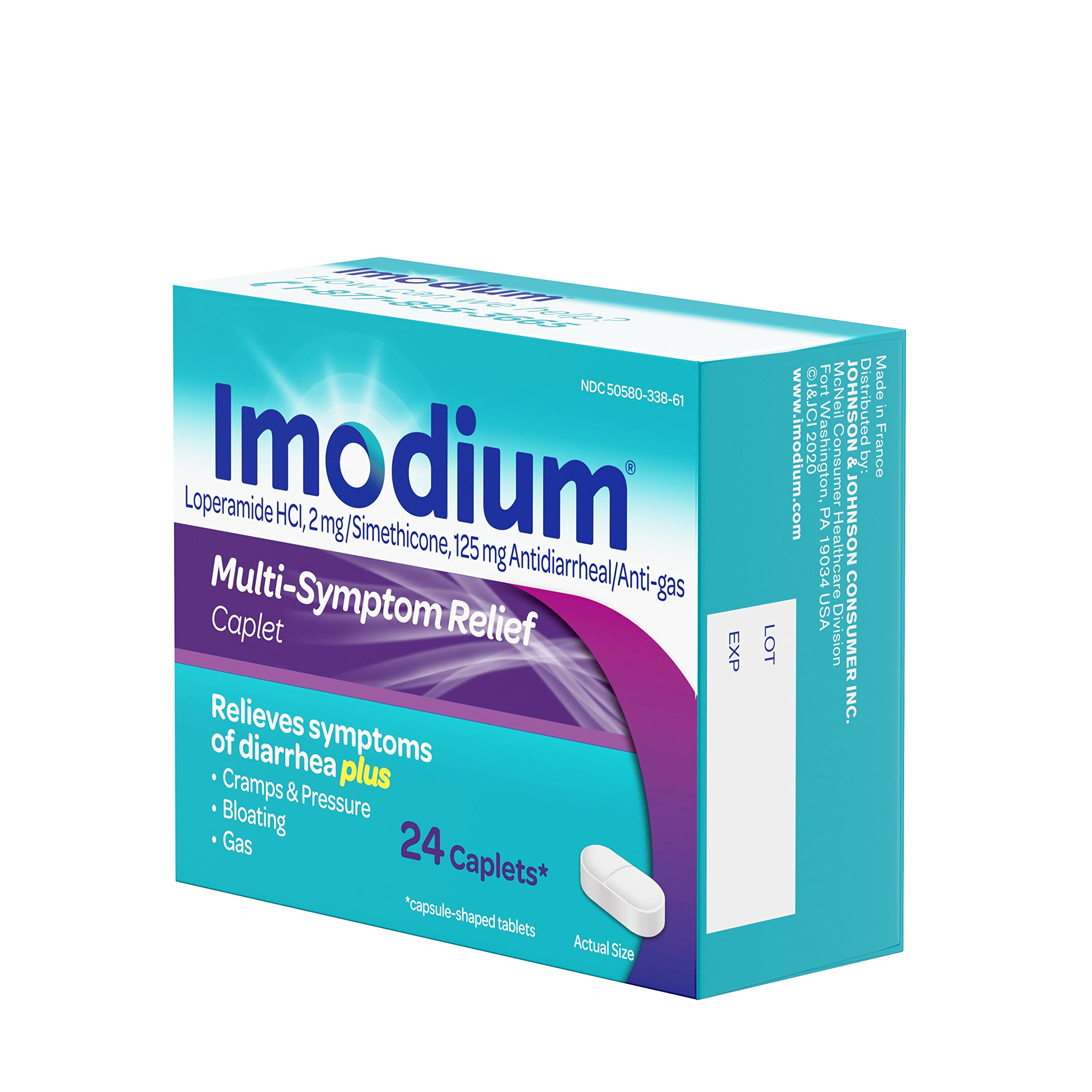 Imodium MultiSymptom Relief AntiDiarrheal Caplets, Loperamide