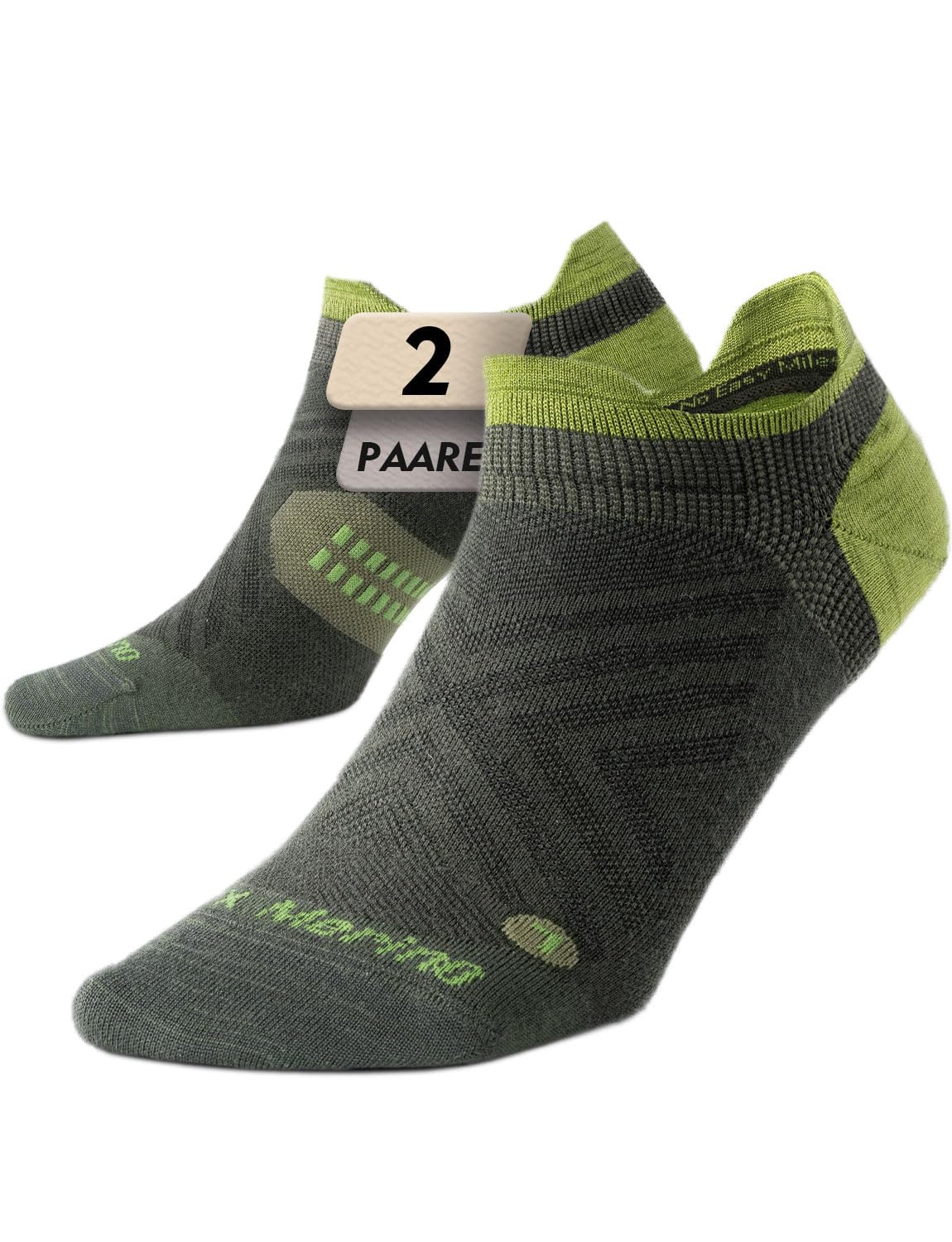 Juclise Merinowolle dünne Kurz Laufsocken Sneaker Kompressionssocken Wandersocken, anti blasen Feuchtigkeitsableitend