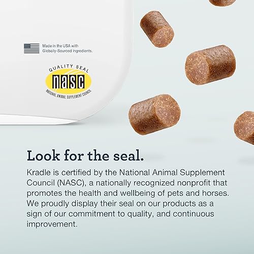 Miniatura 6 de Kradle Masticables de cadera y articulaciones para perros, suplemento diario de movilidad y salud articular, masticables suaves con glucosamina,