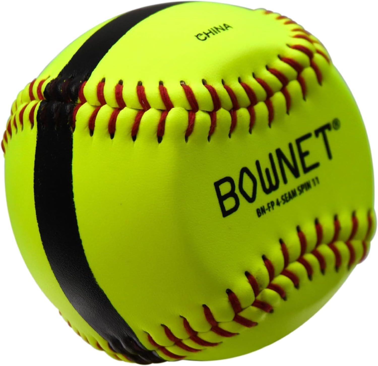 Bownet Softball Spinner Pitching Training Ball with Raised Seams and Spin Feedback for Fastpitch and Slowpitch Practice