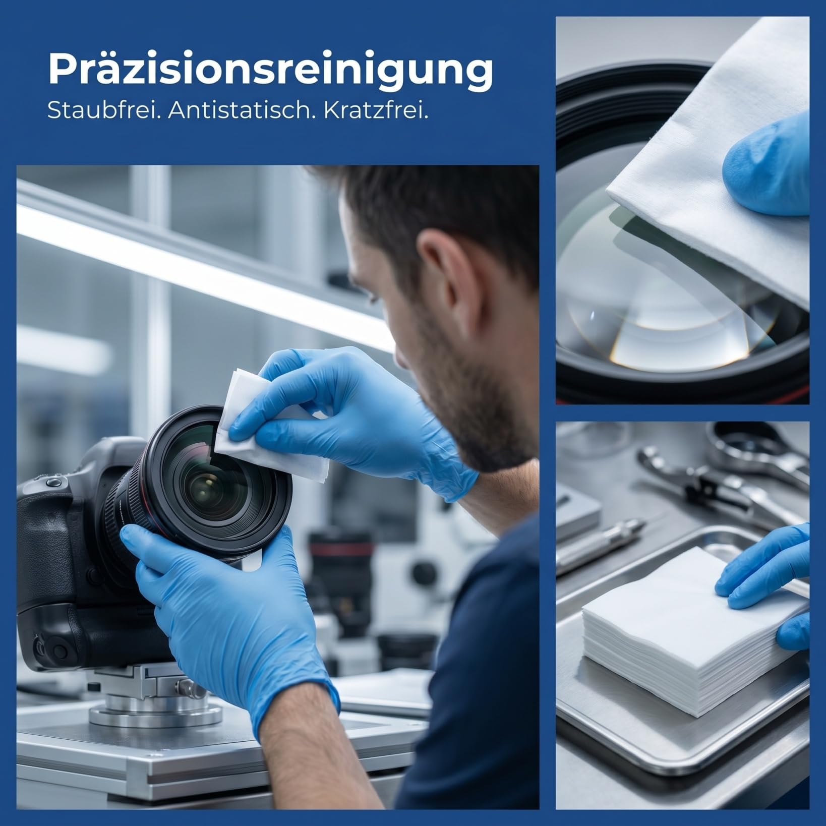 ULTECHNOVO Salviette Asciutte Senza Polvere 300 Pezzi Carta Ultra Morbida Antistatica Senza Pelucchi Per Pulizia Schermi Smartphone Pc Lenti Fotocamere Microscopi E Strumenti Elettronici