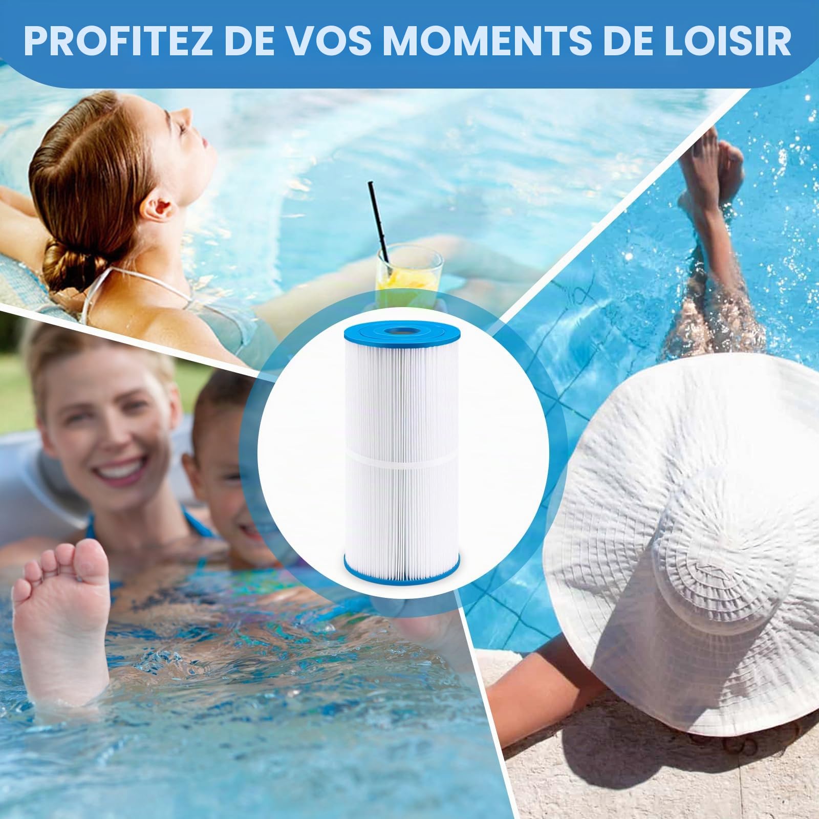 REEPLAR PWK35B remplace Les filtres Hot Springs Limelight Spa, Compatible avec Watkins 1642301-1, 78161, 78286, Filbur FC-3921, Hot Spring Limelight Series – 35 m² – Lot de 2