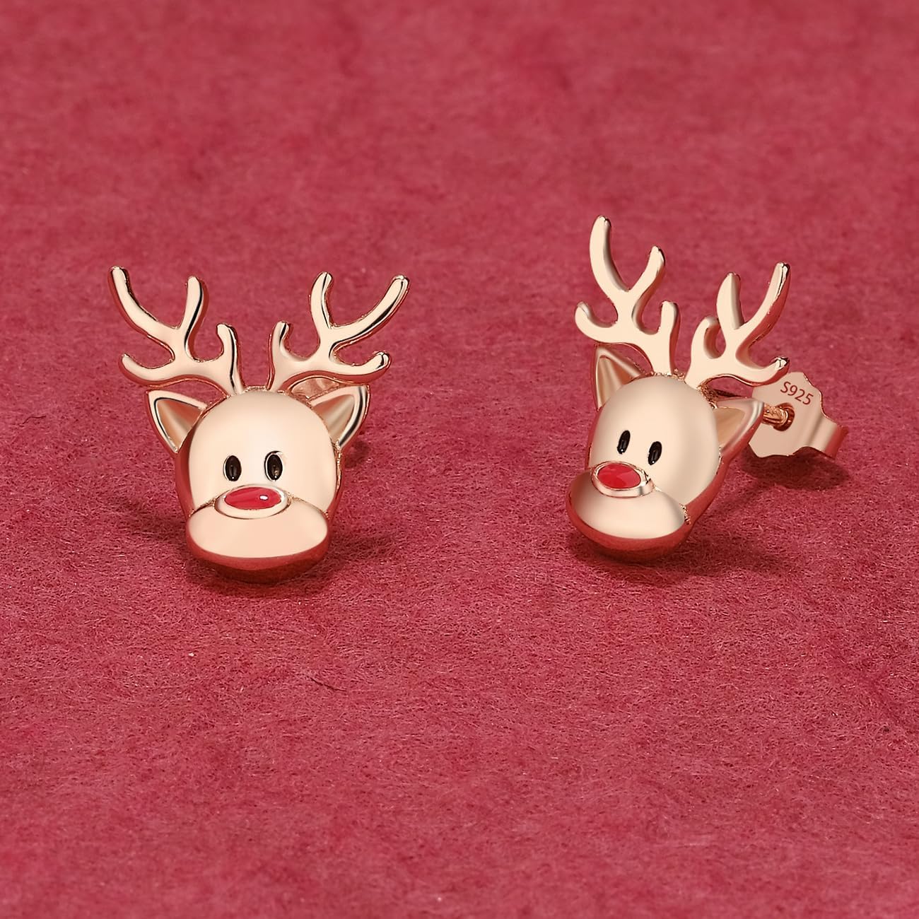 Christmas Reindeer Snowman Santa Christmas Tree Earrings for Women Sterling Silver Hypoallergenic Winter Party Christmas Stud Earrings Christmas Jewelry Gifts for Women