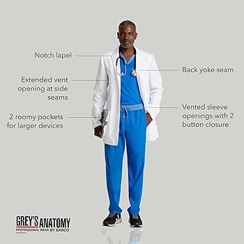 Amazon.com: BARCO Grey's Anatomy Classic Derek White Lab Coat for