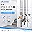 PLUSINNO Fishing Gifts for Men - V6 Vertical Fishing Rod/Pole Holders, Support Extra Large & Heavy Fishing Rod Combos, Fishing Rod Holders for Garage, Wall Mounted Fishing Rod Rack Storage