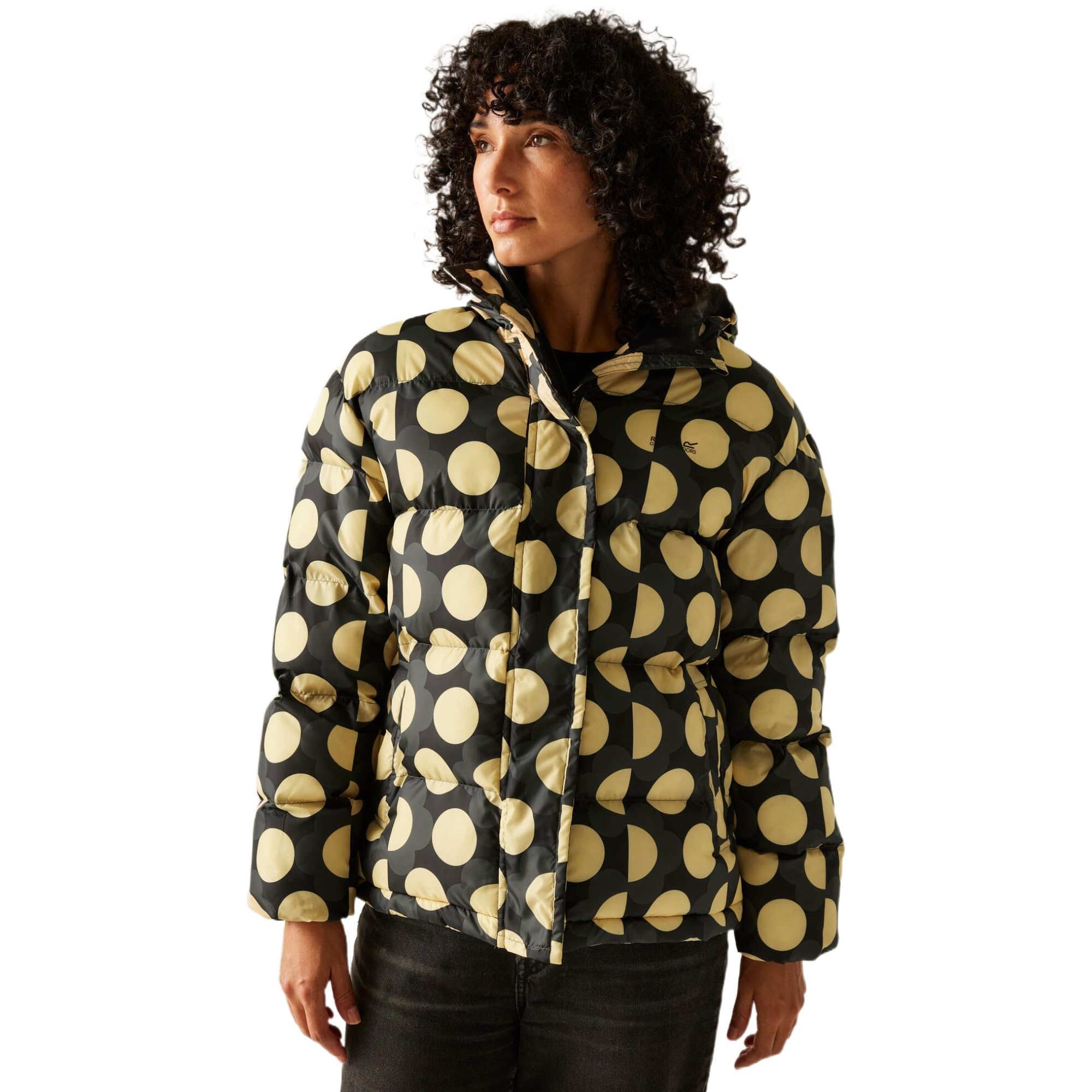 Regatta Women's Frilly Flower Mono/Black Orla Kiely Padded Jacket