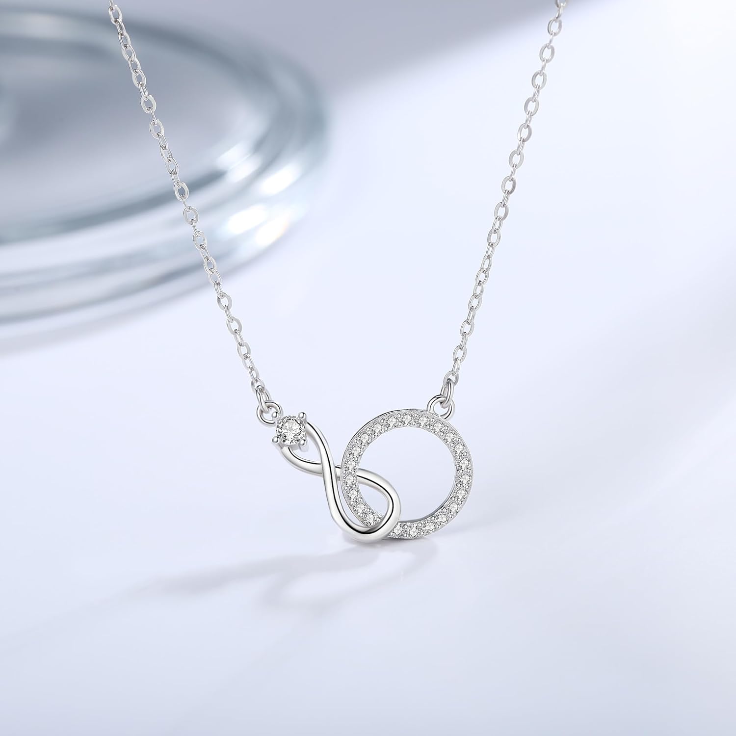 Mother in Law Necklace, Sterling Silver Infinity Necklace for Women, Mother in Law Gifts - Image 2