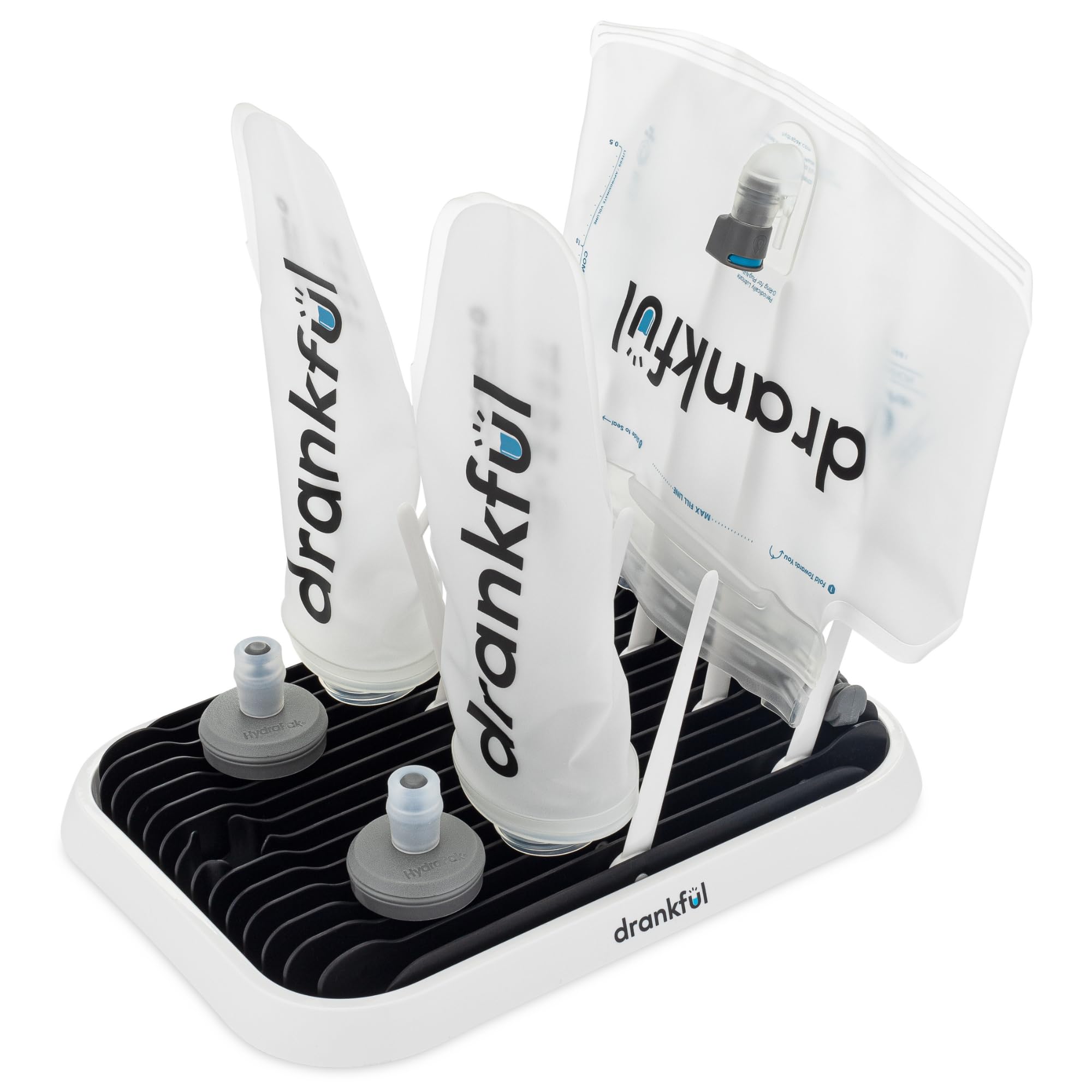 Sporgo Tour Séchoir à Bouteilles Pliable - Support Multifonction Pour Cuisine, Égouttoir Pour 4 Bouteilles (H 21 Cm, Noir) CKN-FL0056