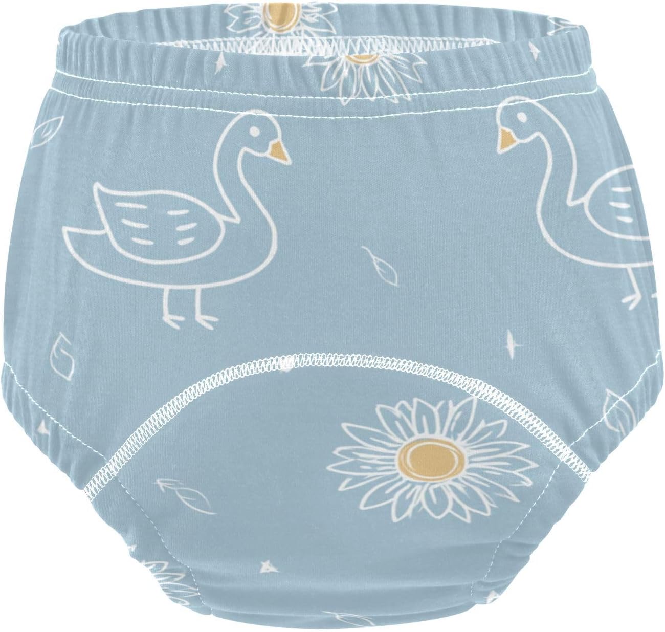 Little Boys Underwear Potty Training Pants Absorb Water Cartoon Swan Sunflower Pastel Blue Training Underpants