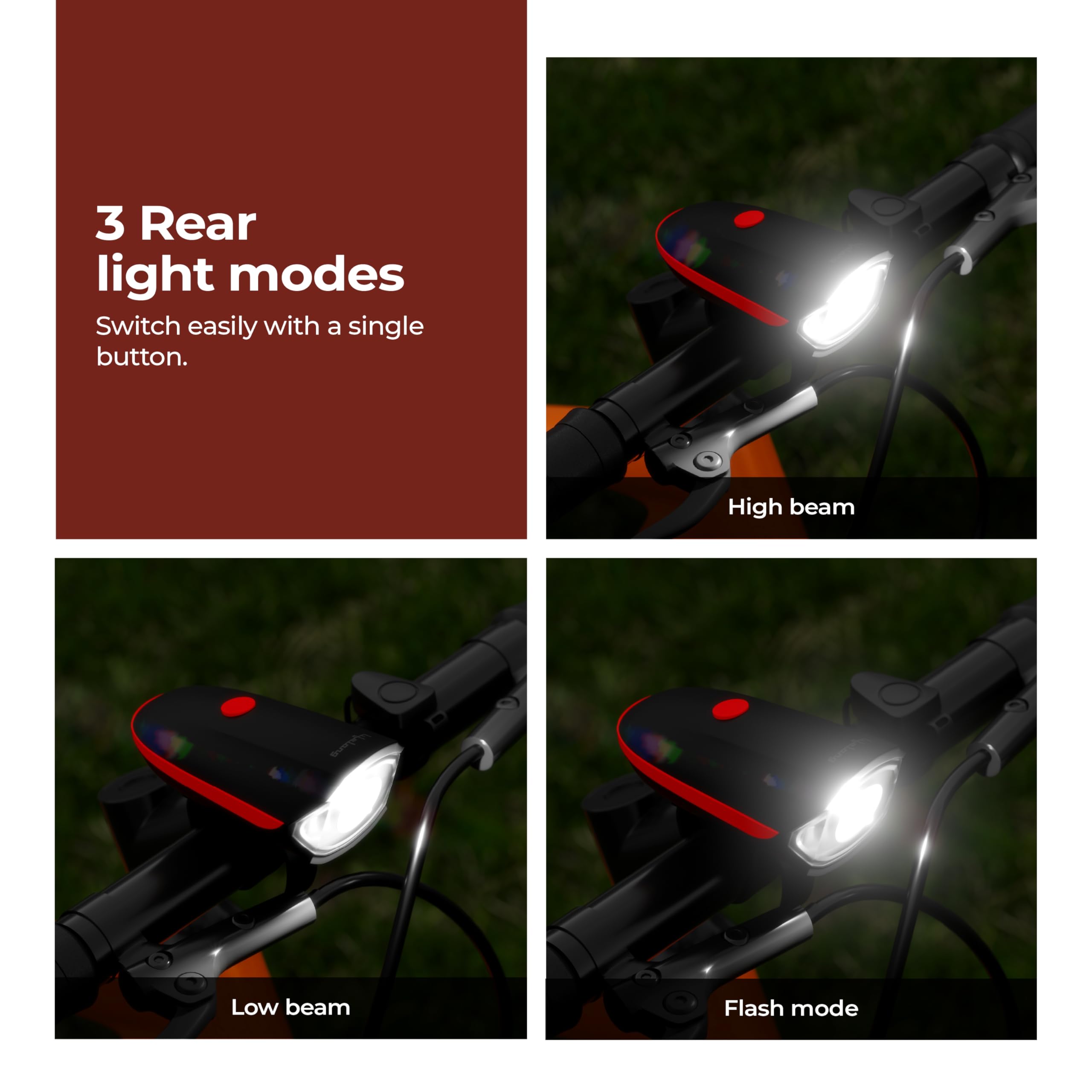 Lifelong 2-in-1 Cycle Light with Horn - Bright & Waterproof -5 Lifelong 2-in-1 Cycle Light with Horn - Bright & Waterproof -5