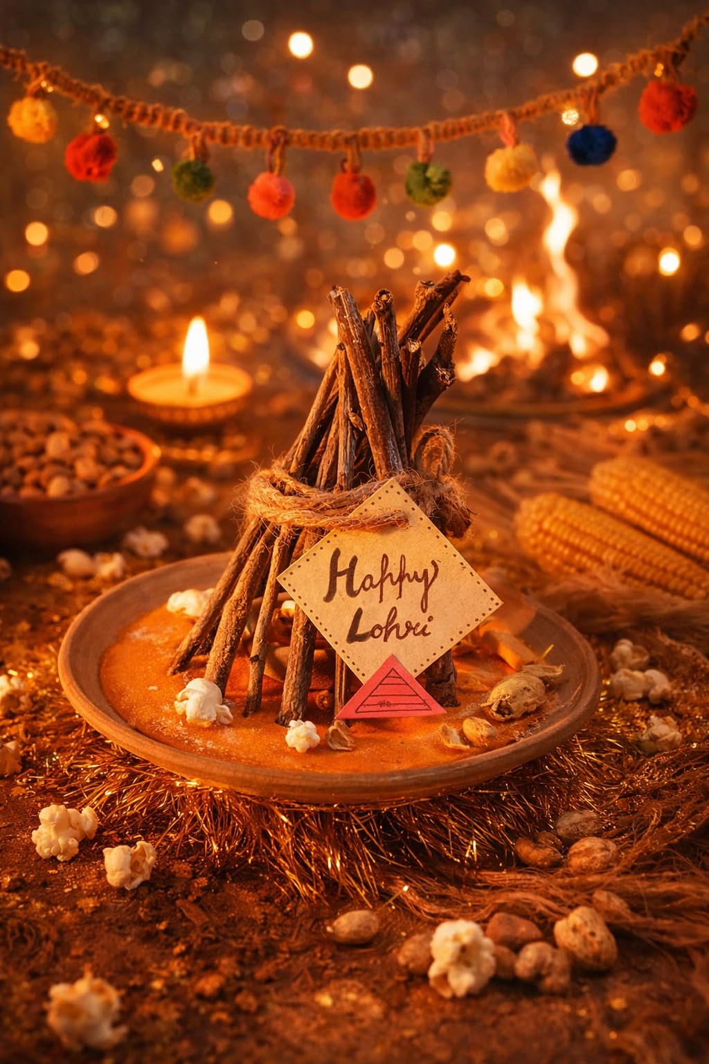 Lohri Celebration Candle, 100% Natural Soy Wax, Handmade Festive Decor, Perfect for Gifting and Rituals, Coffee Scented, Mini Size-image-42