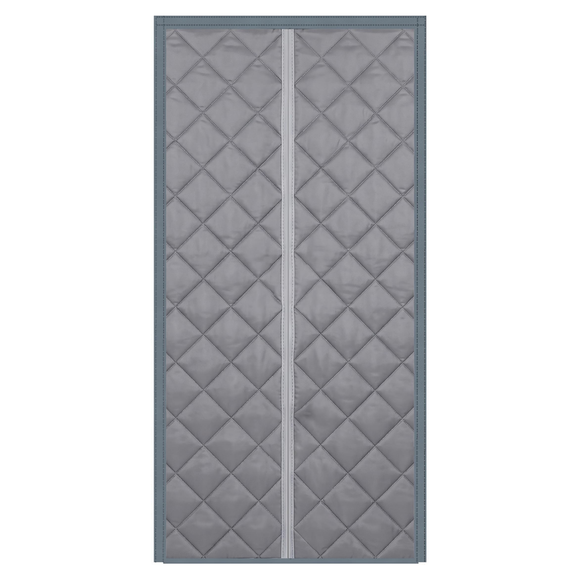 Otbushit Door Insulation Magnetic Doorway Curtain, Auto-Closing Thick Insulated Temporary Curtain, Gray, 27.6 X 78.7 Inch