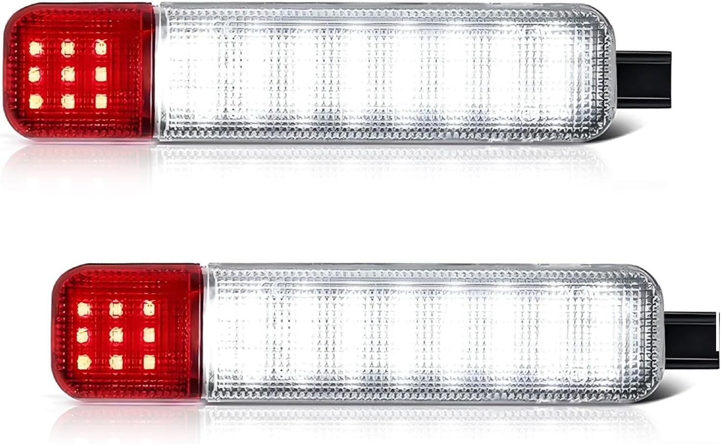 2 PCS Car Interior Door Panel Lights, LED Super Bright Courtesy Light Assembly, Plug and Play Safety Warning Lamp, Compatible with Chevy Tahoe Yukon Silverado Saaban GMC Hummer (White)
