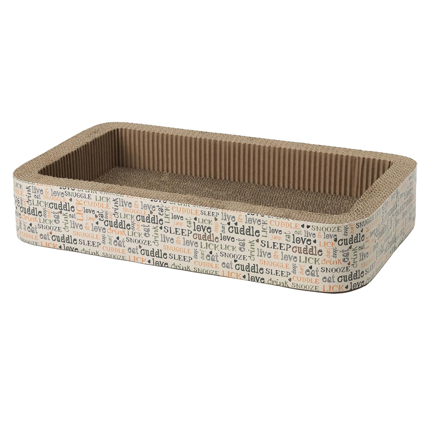 PSK PET MART Cat Scratching Pad with Catnip, Corrugated Cat Scratcher Cardboard for Indoor Cats, Kitten for Furniture Protection, Durable Texture Design (Deck Chair Scratcher) (Brown, Square Shape) (B0D7SLV1SF) Amazon Price History, Amazon Price Tracker