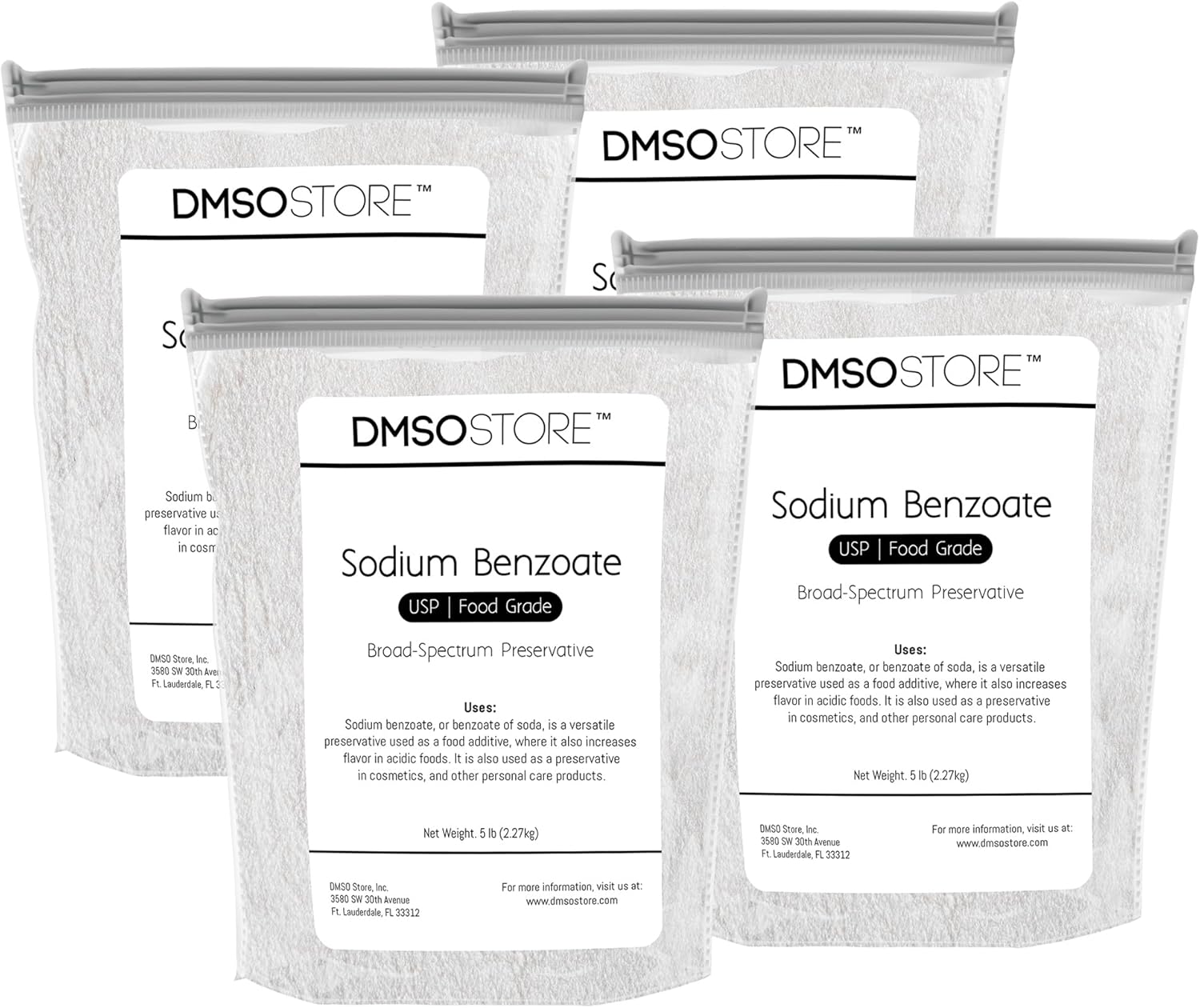 Sodium Benzoate Powder: Versatile Preservative for Food, Cosmetics, and More! Enhance Shelf Life, Food Grade, Ensure Freshness, and Safeguard Quality - DIY Projects and Professional Use! - 20lb