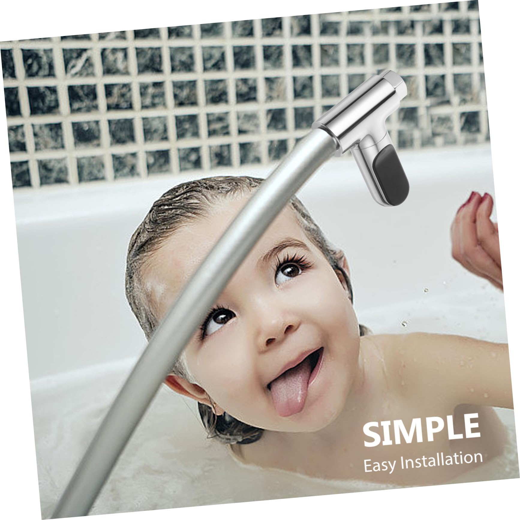 Termometro Acqua Digitale LED a 12 Lati per Doccia, Argento | Monitoraggio in Reale, Range 5℃-85℃ Errore ±0, 5℃, Dado Standard 1/2 Pollice