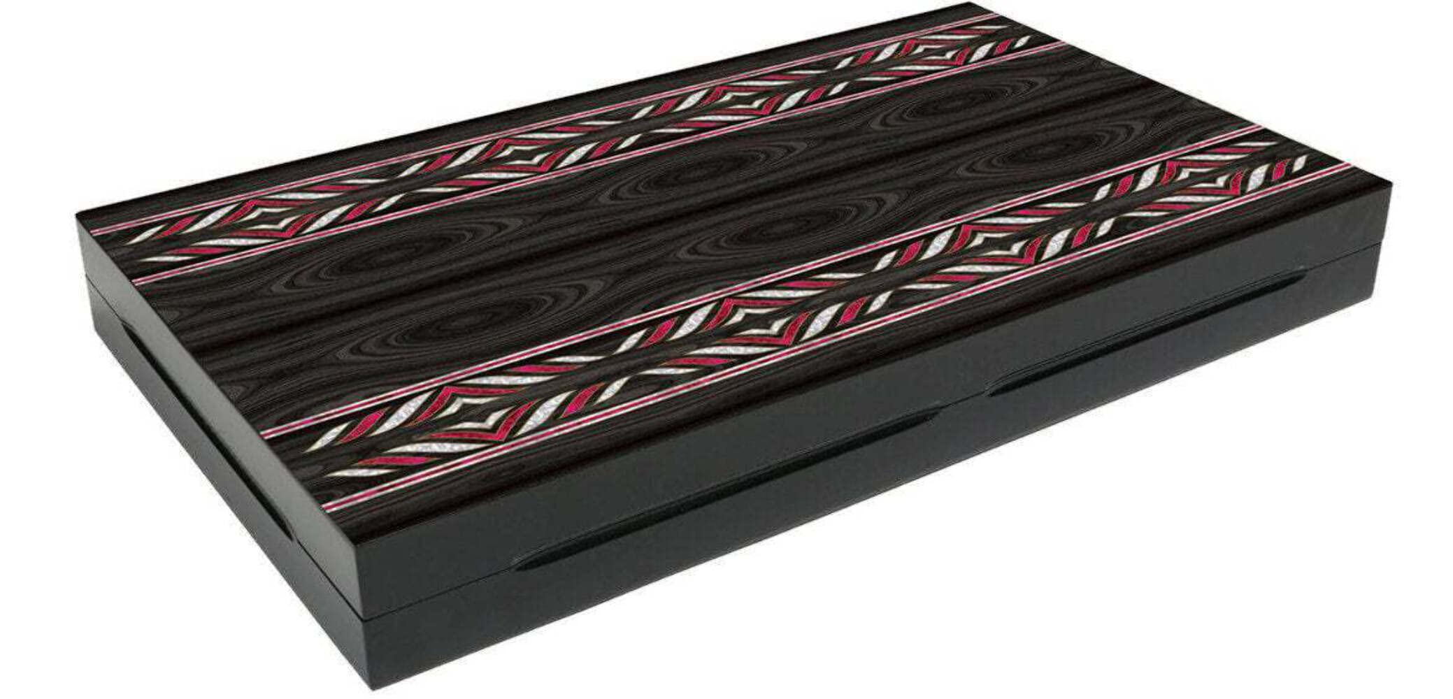 Juego de Backgammon de Madera Diseño Negro de Moda- 20 Pulgadas