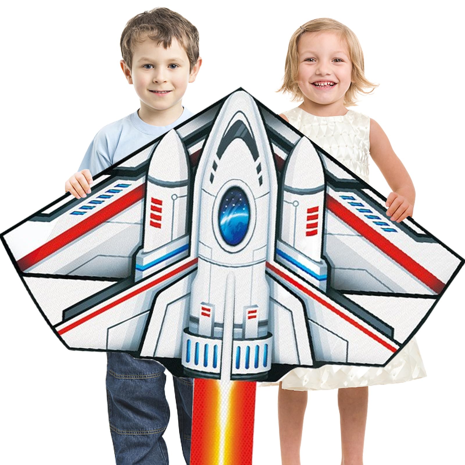 Large Rocket Kite, Colorful Single Line Kite with Long Tail for Beginners Beach and Outdoor Games for Kids and Adults - Image 2