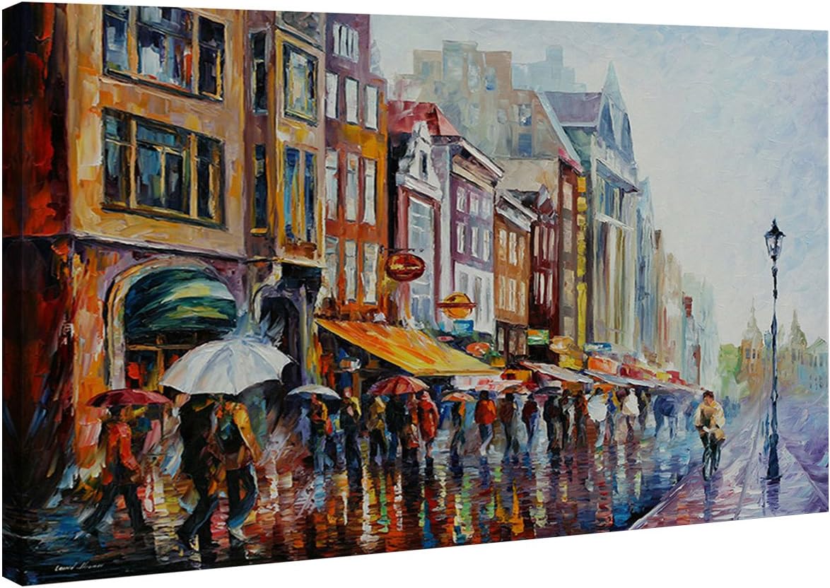 Tесh Dеаlѕ 🔥 Picture Perfect International Giclee Stretched Wall Art by Leonid Afremov Amsterdams Rain Artists-Canvas, 24 x 40 x 1 Hоttеѕt Sаlеѕ Picture Perfect International Giclee Stretched Wall Art by Leonid Afremov Amsterdams Rain Artists-Canvas, 24 x 40 x 1