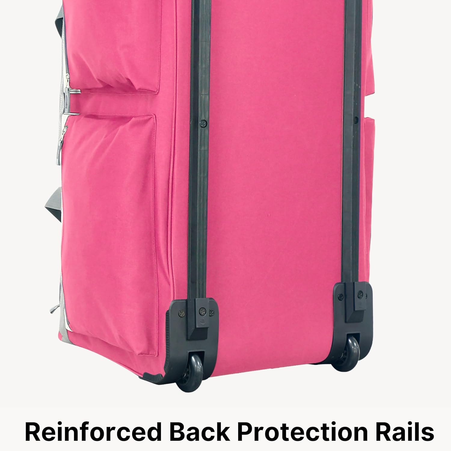 Olympia U.S.A. 22 inch Carry On 8 Pockets Wheeled Rolling Duffel Bag Water Resistant Luggage Lightweight Travel Suitcase with Retractable Handle - Image 6