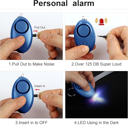 Miniatura 3 de Zesirmay Keychain Set for Women with Alarm, Pom Pom, Whistle, Gifts for Girls, Friends, Women, Mom and Daughter