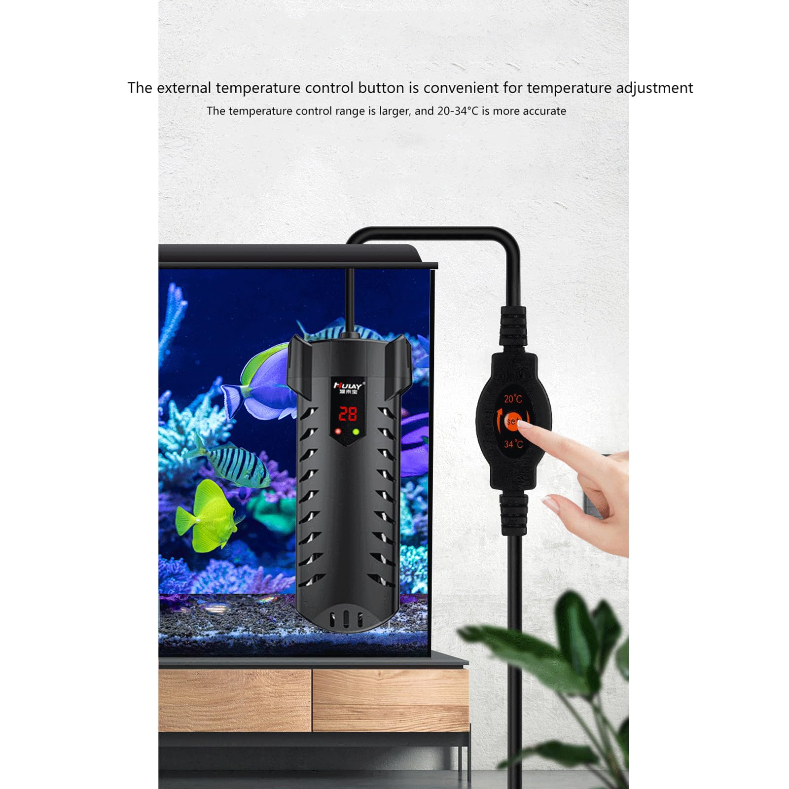 Fischbehälter Heizungs Aquarium Unterer Filter Heizstab Mit Digitaler Anzeige,50W