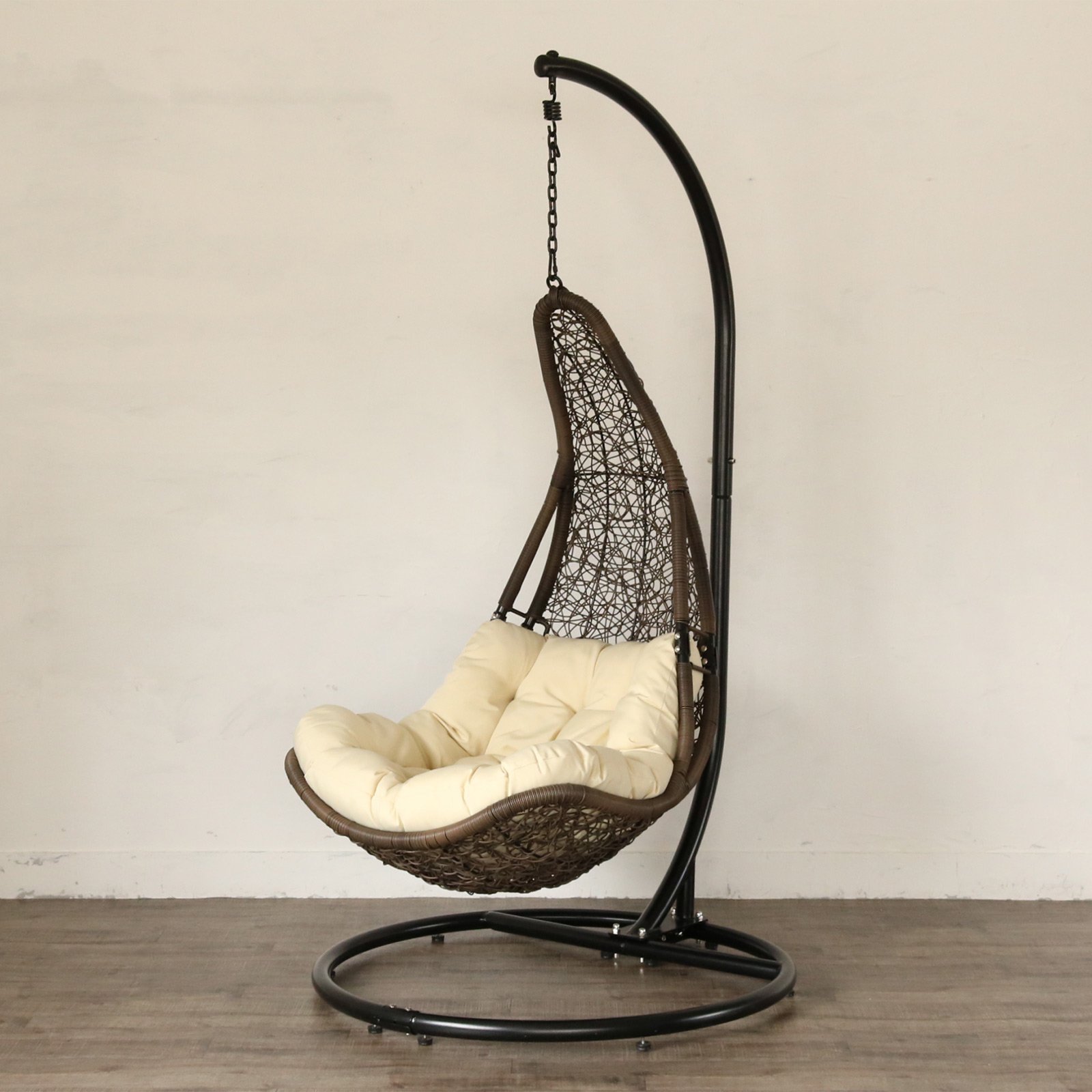 Amazon | ハンギングチェア ティアー ブラウン＆ホワイト 幅102