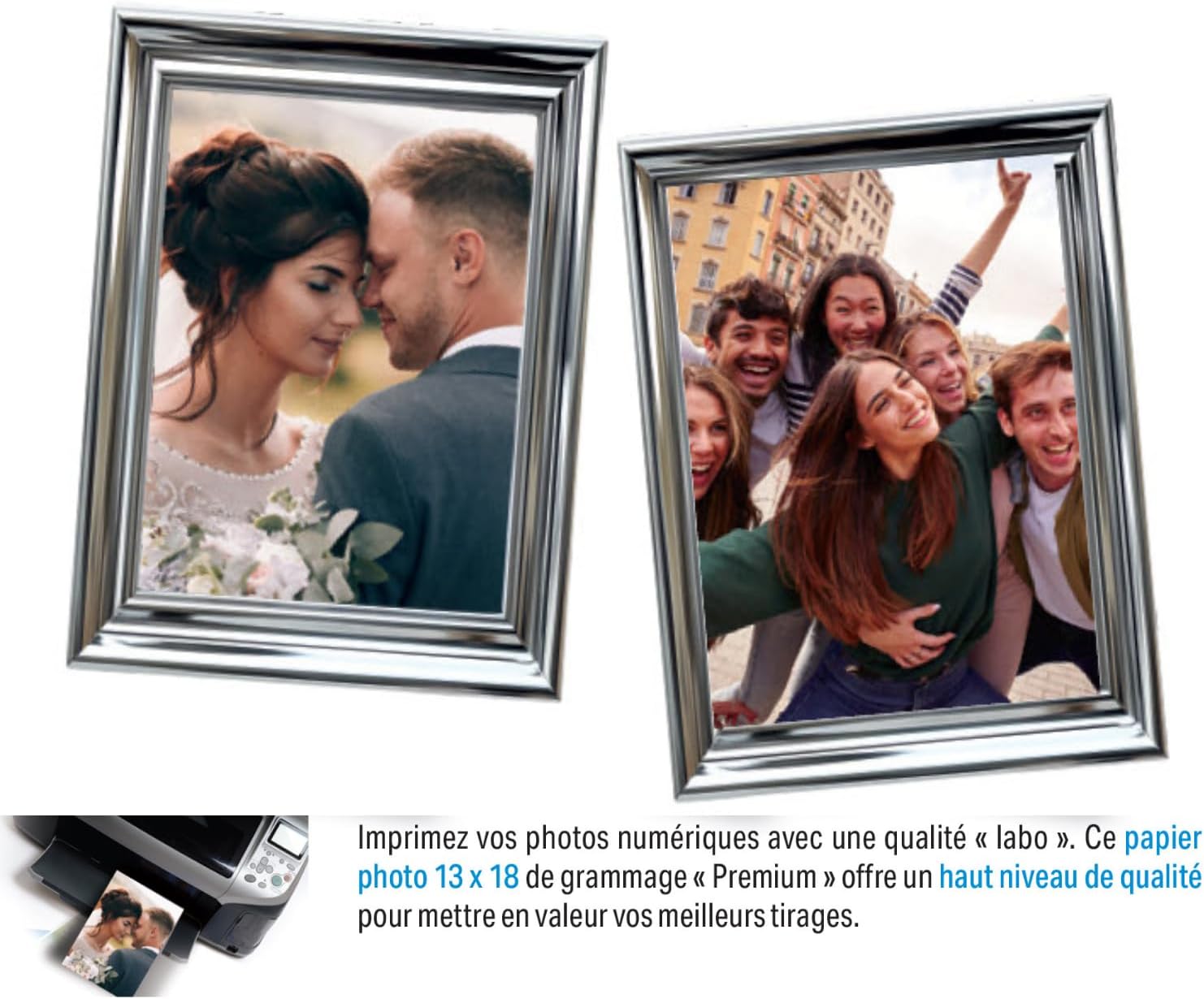 Micro Application - Premium Photo Paper - 13 x 18 cm - 50 Sheets - Labo Pro Quality for Portraits, Family Photos, Greeting Cards - Made in France - Ideal for High Resolution Prints