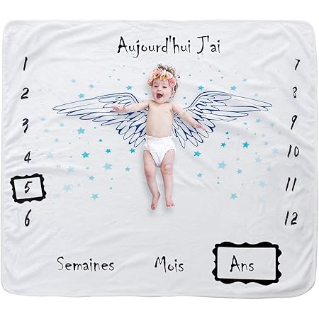 Hifot Mensuel Milestone Couverture De Bebe Nouveau Ne Photo Couverture Photographie Fond Prop Garcon Fille Croissance Toile De Fond Tapis Amazon Fr Bebes Puericulture