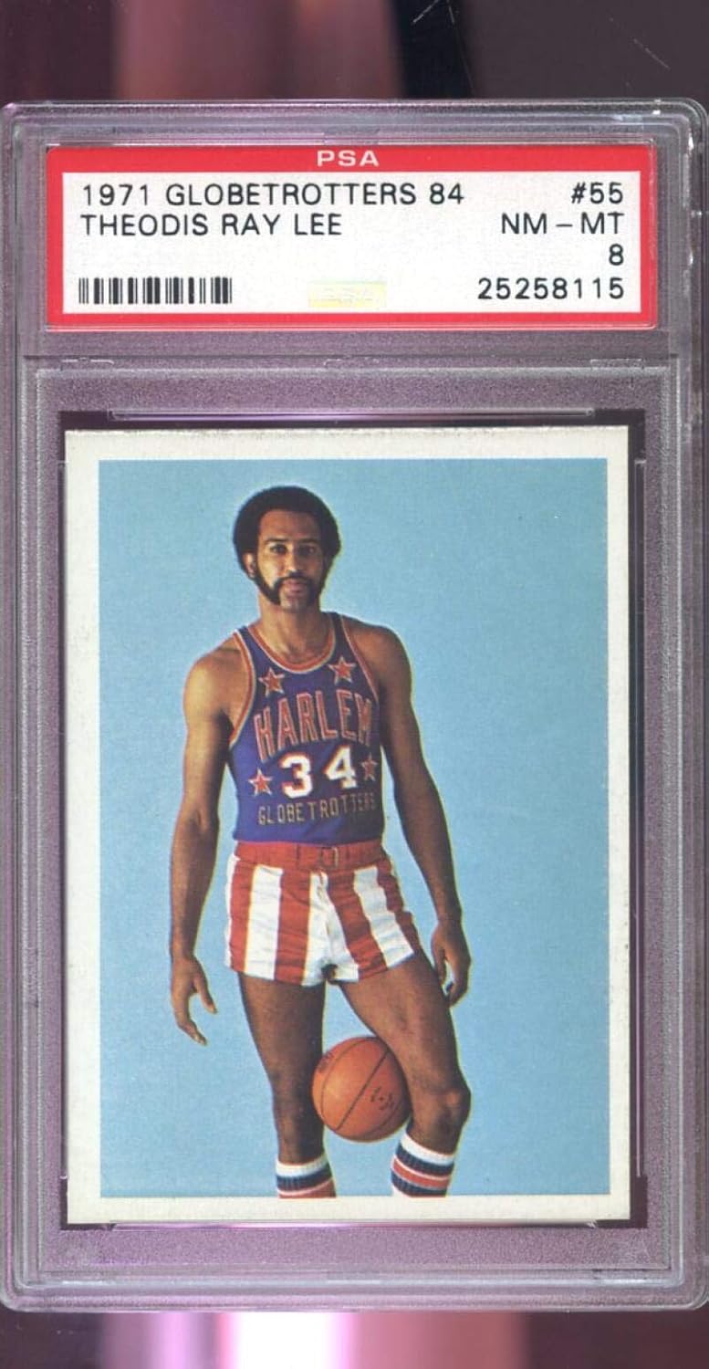 1971 Fleer Harlem Globetrotters 84#55 Theodis Ray Lee PSA 8 Graded Card