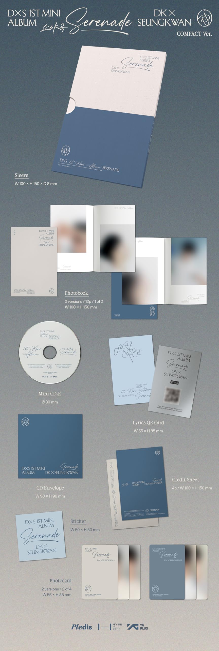 Kpop Merch DXS SEVENTEEN 1ST MINI ALBUM SERENADE COMPACT VER