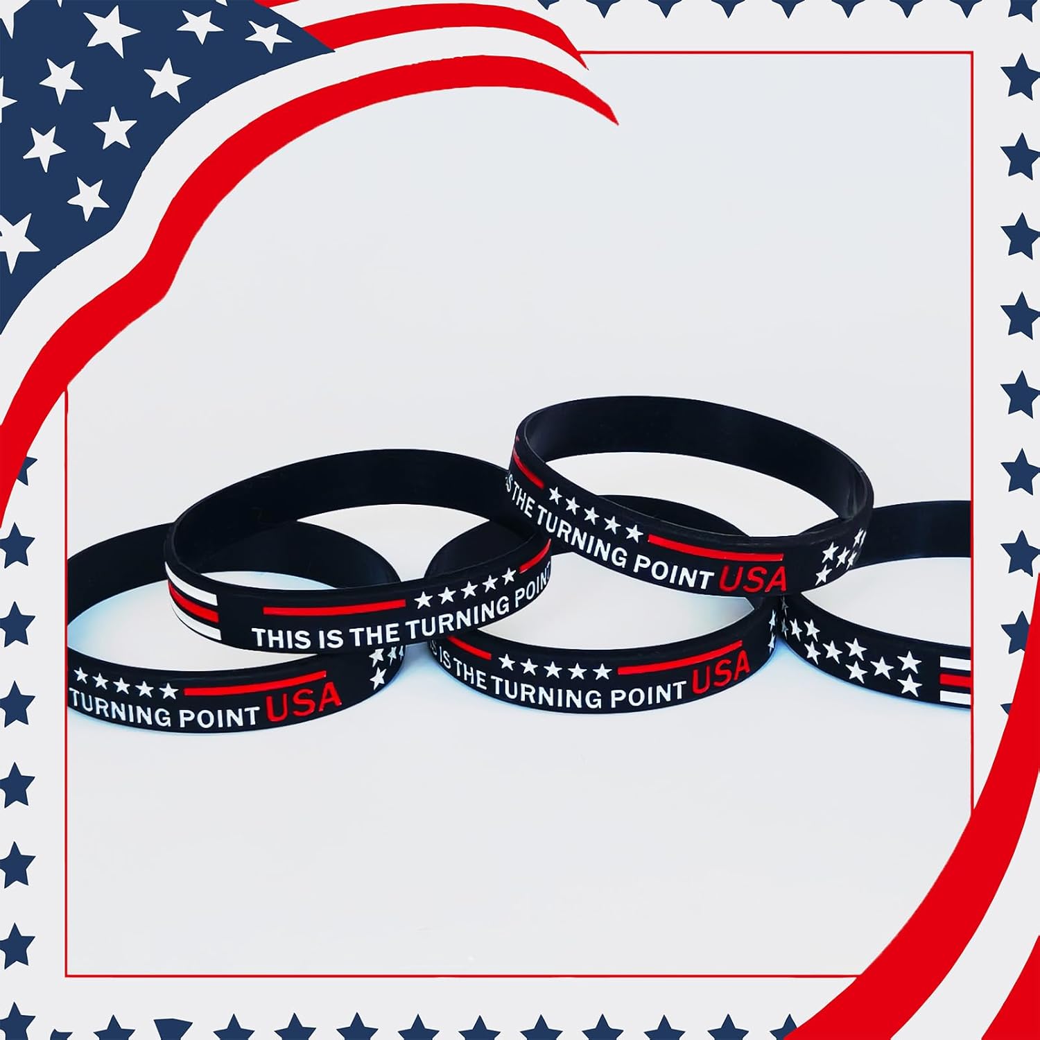 Turning Point Usa Bracelets Merch Time for a Turning Point Usa Flag The Shooting Of Charlie Kirk Bracelet