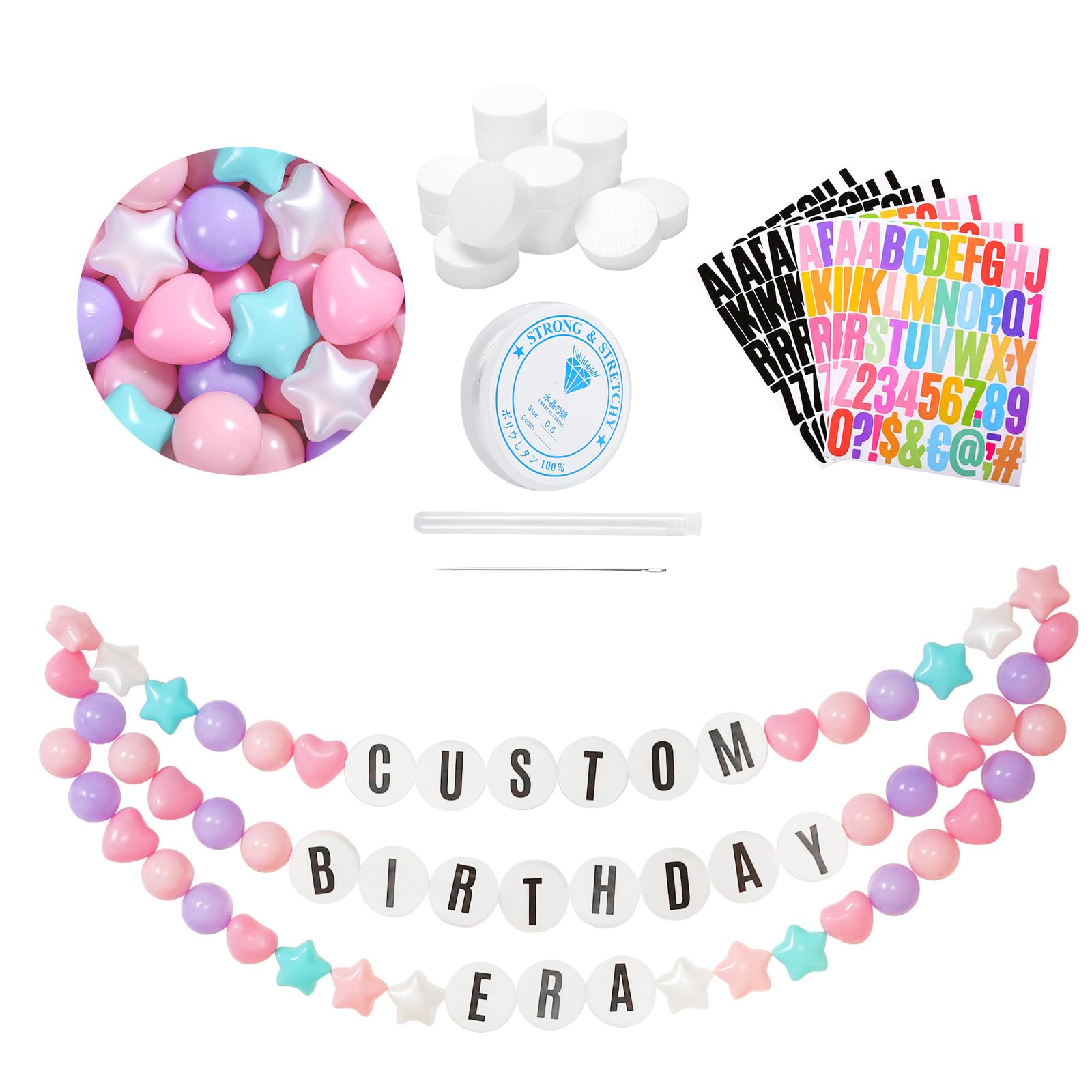 Photo 1 of STARBOLO DIY Friendship Bracelet Birthday Banner Kit