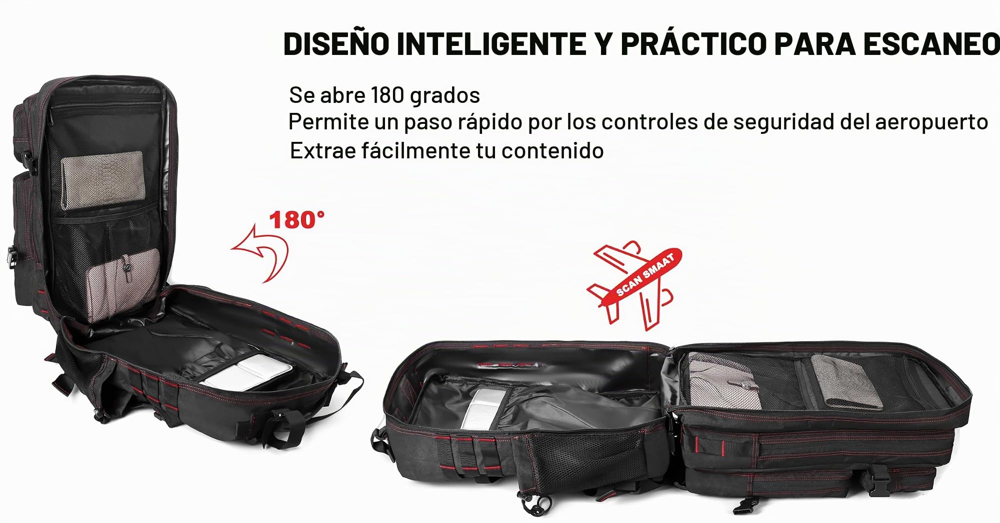 LHI Mochila Militar Táctica Hombre 45L Grande Impermeable – Mochila Molle para Senderismo, Supervivencia, Crossfit, Gimnasio, Viaje y Outdoor