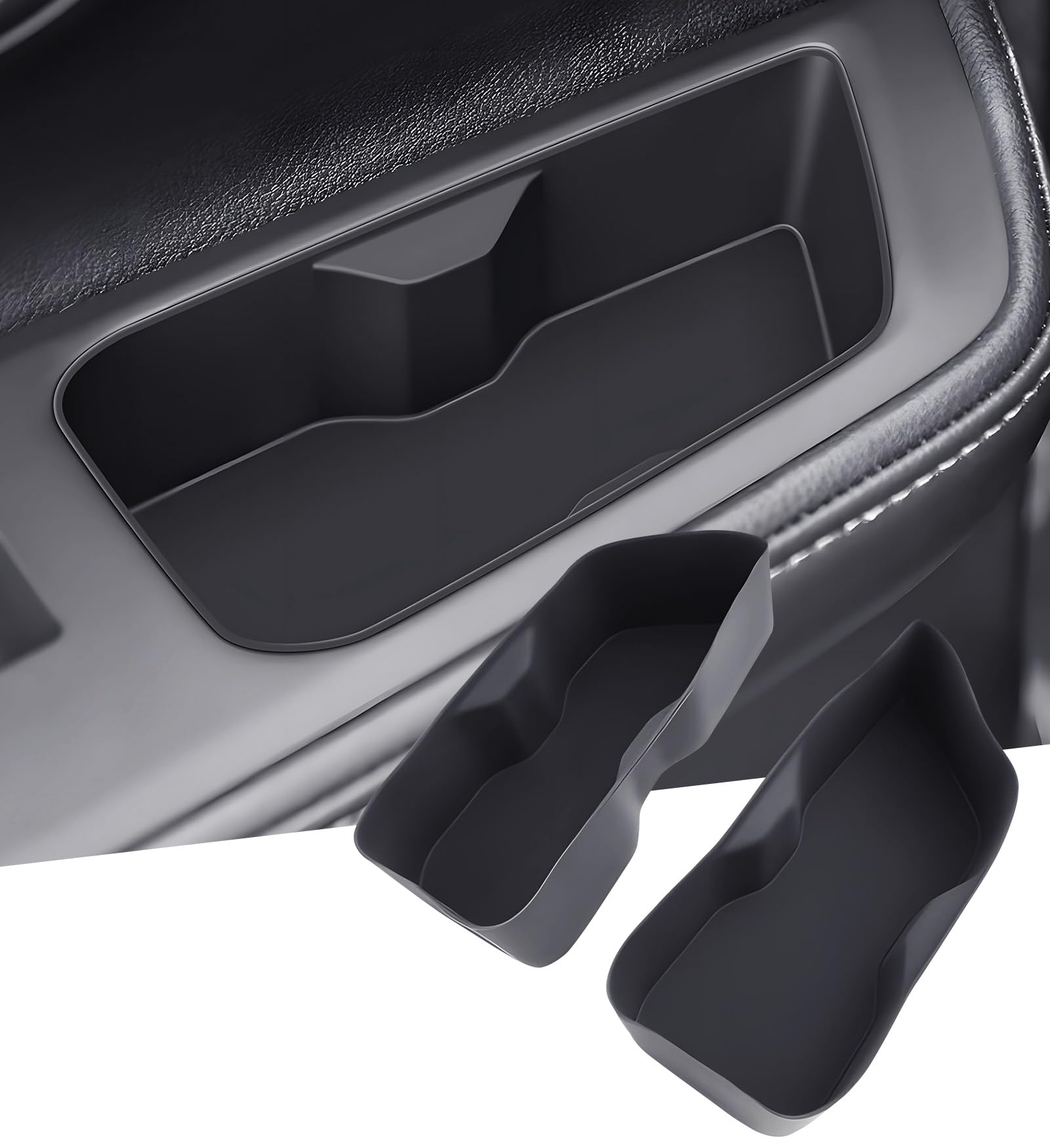 Rear Door Cup Holder Inserts for Toyota Grand Highlander 2026 2025 2024, Interior Accessories 2nd Row Silicone Cup Holders Covers Protector for 2024-2026 Grand Highlander, Black