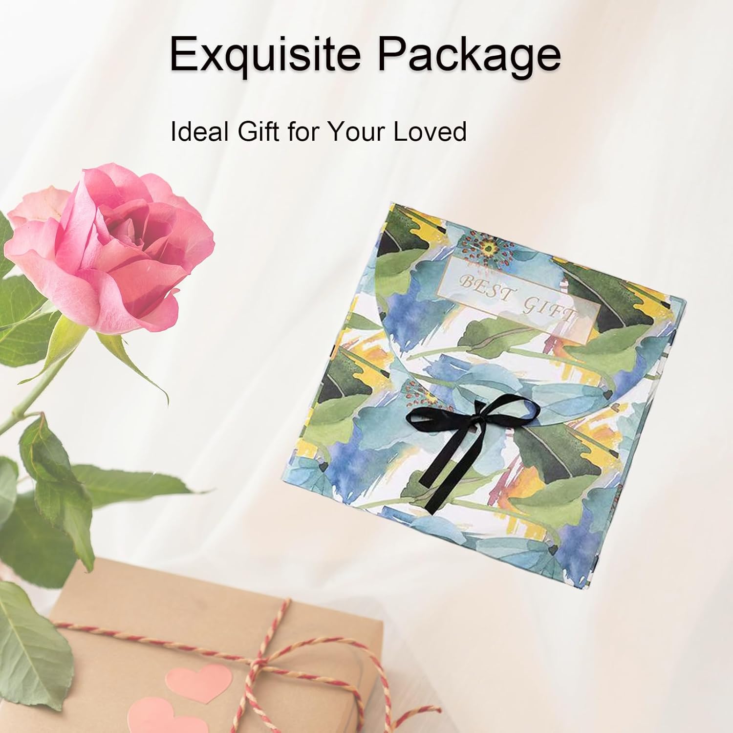 Square Scarf for Men Silk Feel Neck Scarf Satin Bandana Neckerchief Head Scarves Fashion Gifts for Men Formal Casual Business - Image 6